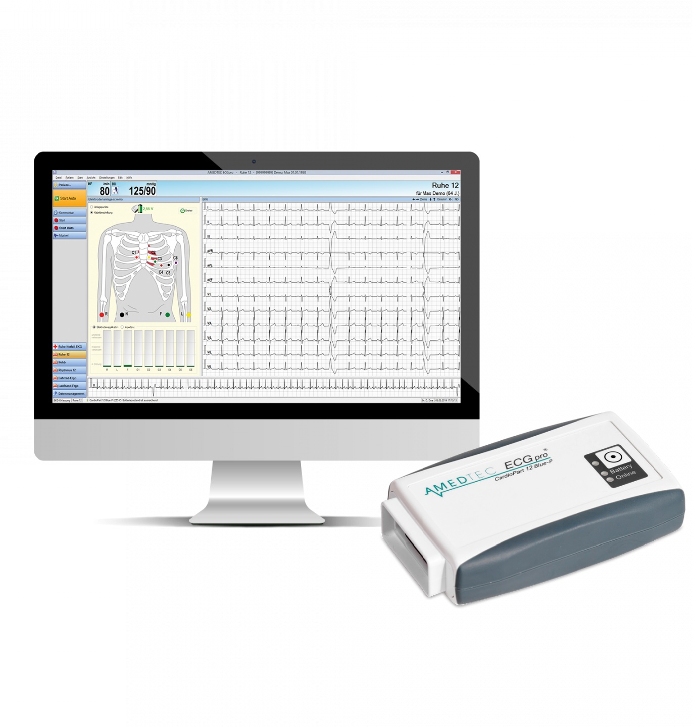 CardioPart 12 Ruhe-EKG von AMEDTEC